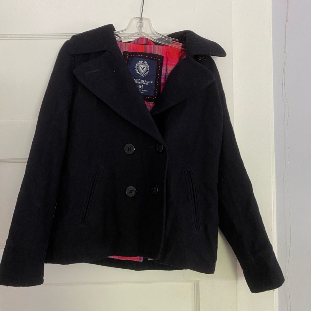 American eagle Women's Black Peacoat